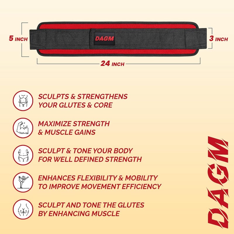 DAGM Hip Thrust Belt for Dumbbells heavy, Secure Glute Trainer with Non-Slip Extra Padding That Protects Your Hips - Ideal for Gym & Home Workouts - Use with Heavy Duty Kettlebells, Dumbbells, & Plates Hold up to 500 lbs - Image 5